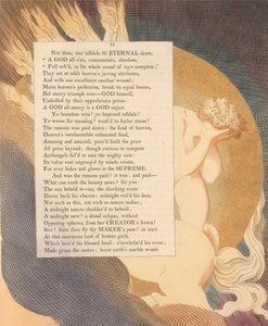 Youngs Nachtgedachten, Pagina 75, De Zon Zag Het -- Nee, de Schokkende Scène door William Blake